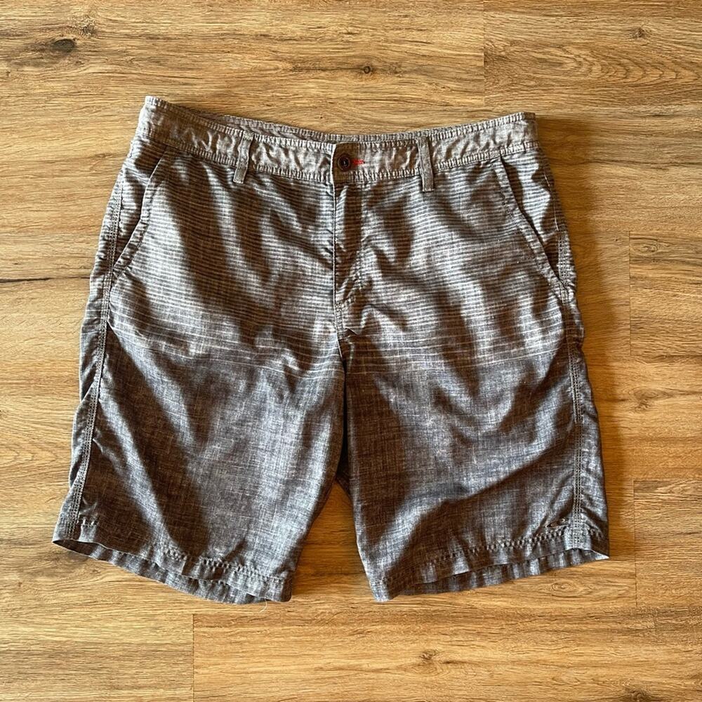 O’Neill Blue and Gray Striped Board Shorts Size 38